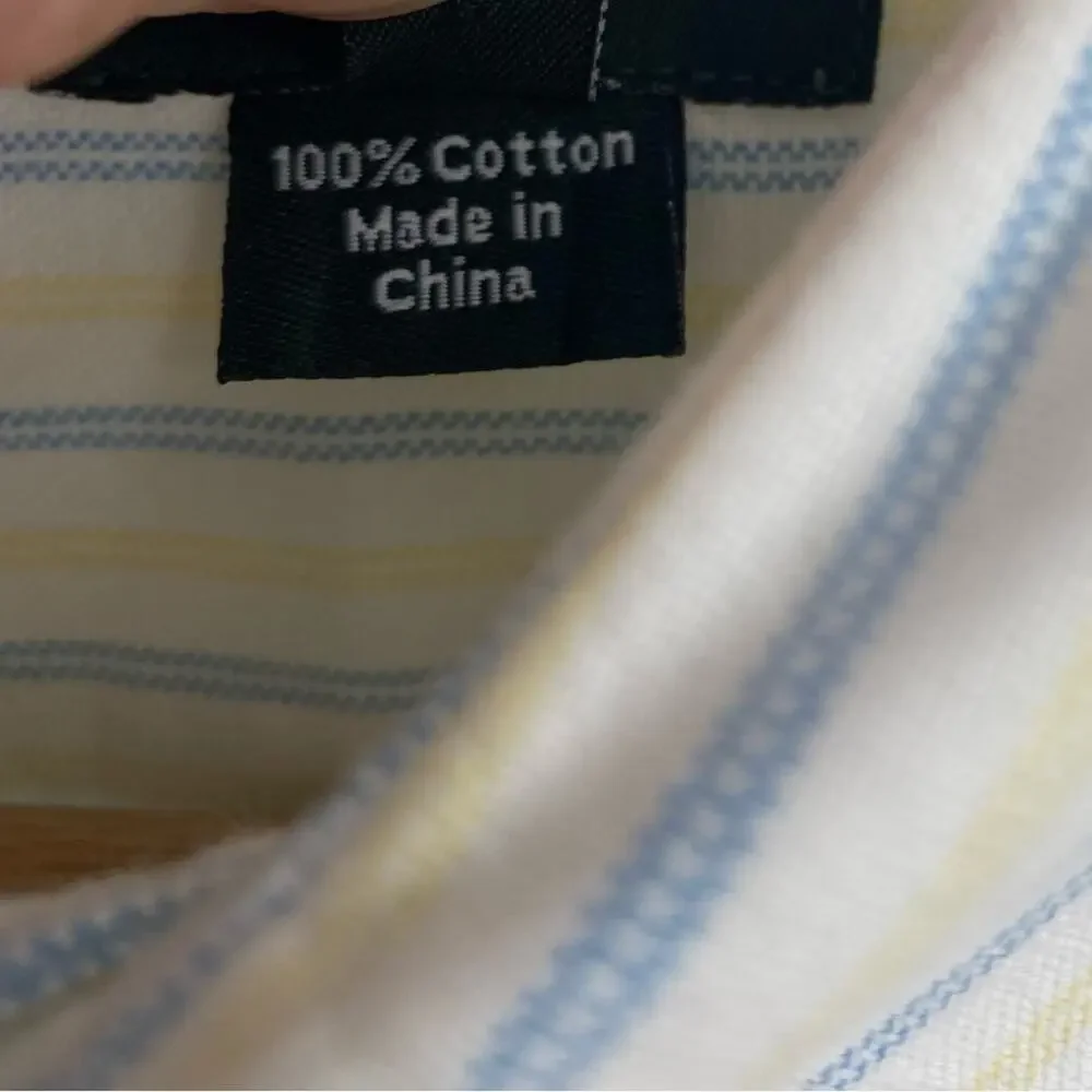 J.CREW Men’s Cotton Long sleeve Stripped Button‎ Down Shirt Office Large